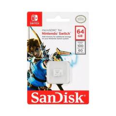 Memoria Micro SDXC UHS- 64gb Sandisk para Nintendo Switch