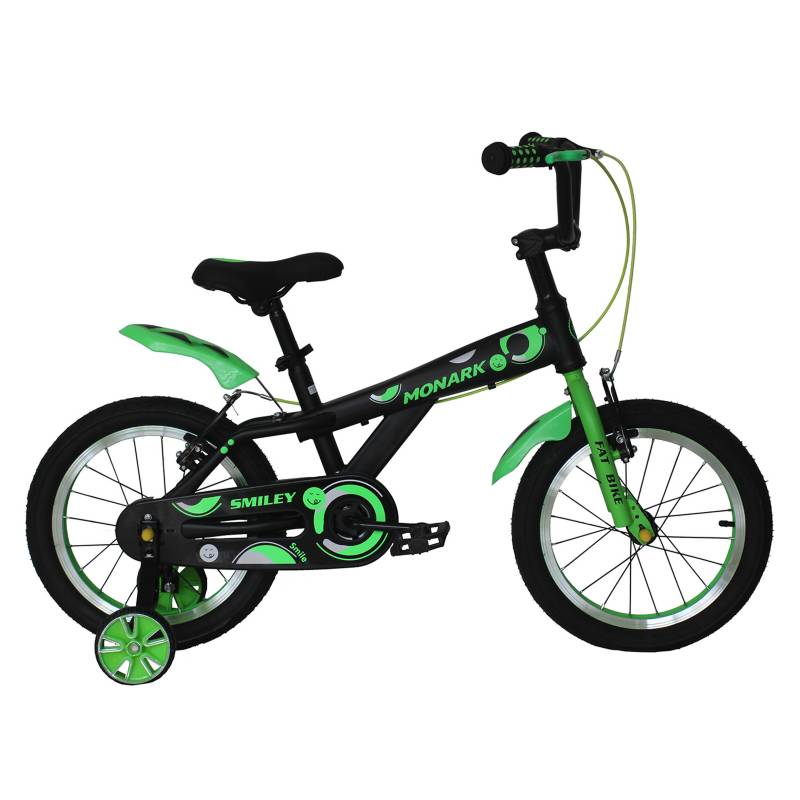 MONARK - Bicicicleta Monark Smiley Aro 16" Negro Verde