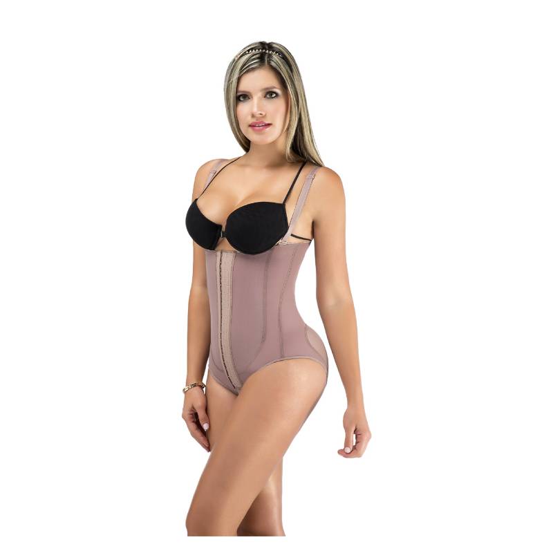 Faja powernet body tipo panty cachetero y tiras delgadas