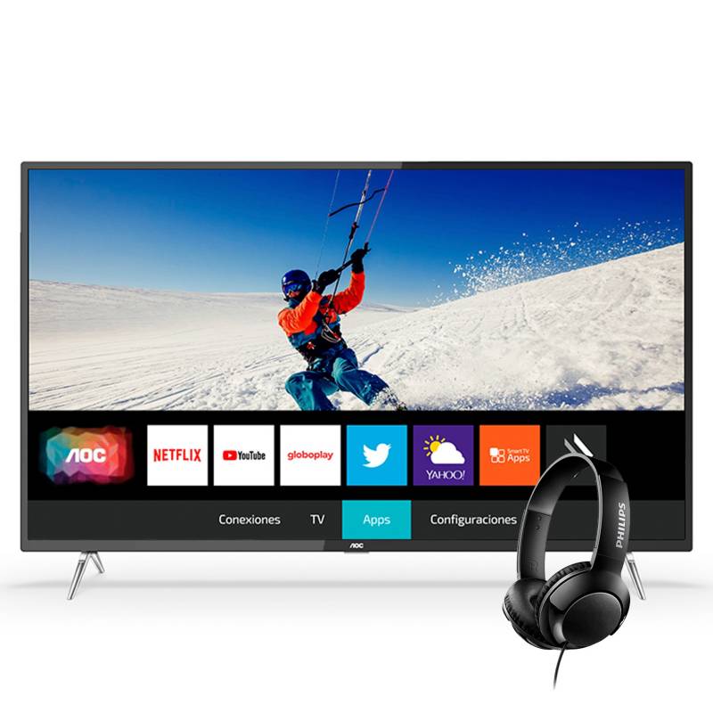 AOC - Televisor LED Smart TV 4K UHD 50" 50U6295 + Audifonos SHB3075