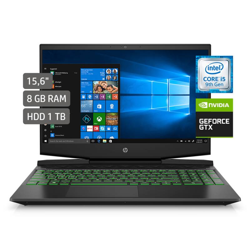 HP - Laptop Gamer 15.6" Core i5-9300H 8GB RAM 1TB+ 3GB Nvidia GeForce GTX 1050 - Pantalla Full HD