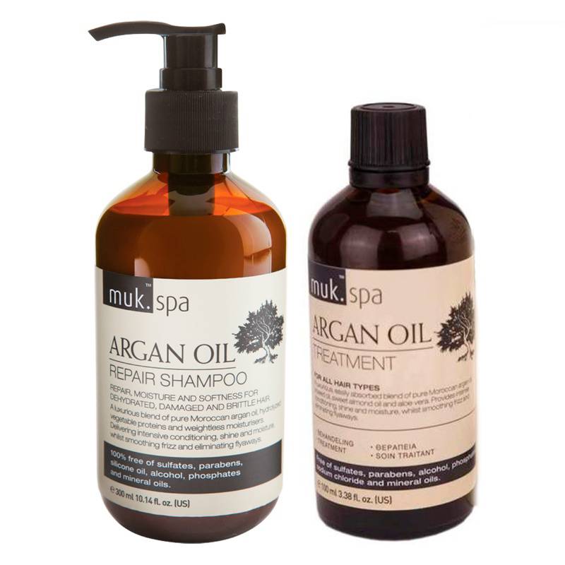 MUK HAIR CARE - Duo Shampoo y Tratamiento Aceite de Argán