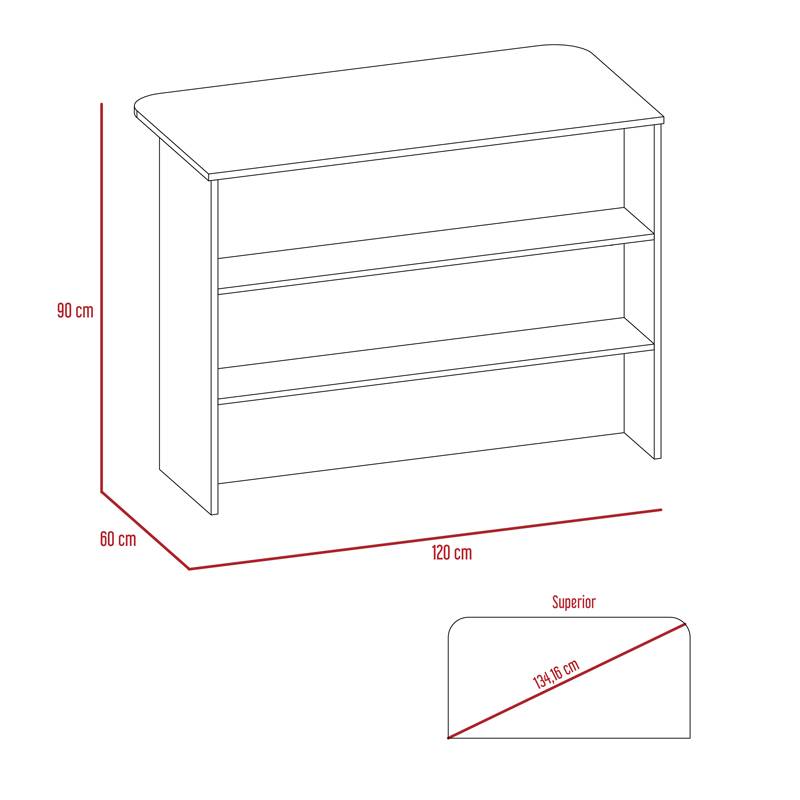 TUHOME Combo Kitchen 9 Mueble Microondas + Optimizador blanco
