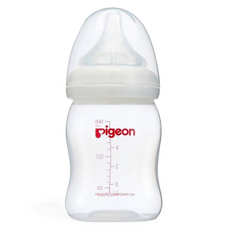 PIGEON - Biberón Softouch Peristaltic Plus Vidrio 160 ml Boca Ancha