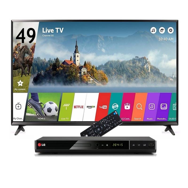 LG - Televisor  LED Smart TV 4K Ultra HD 49" 49UM7100-UHD + DVD