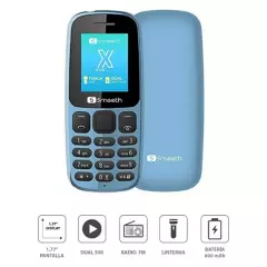 SMOOTH - Teléfono Movil Smooth Snapx 2g Dual Sim Radio Fm Azul