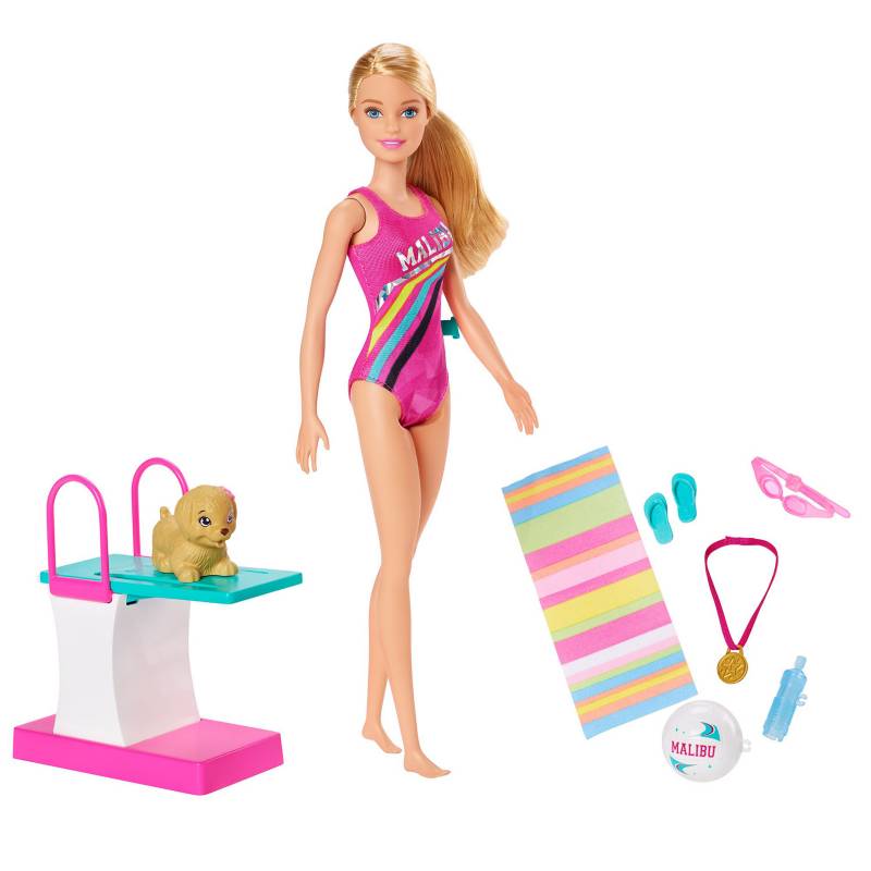 BARBIE - Barbie Nadadora con Accesorios