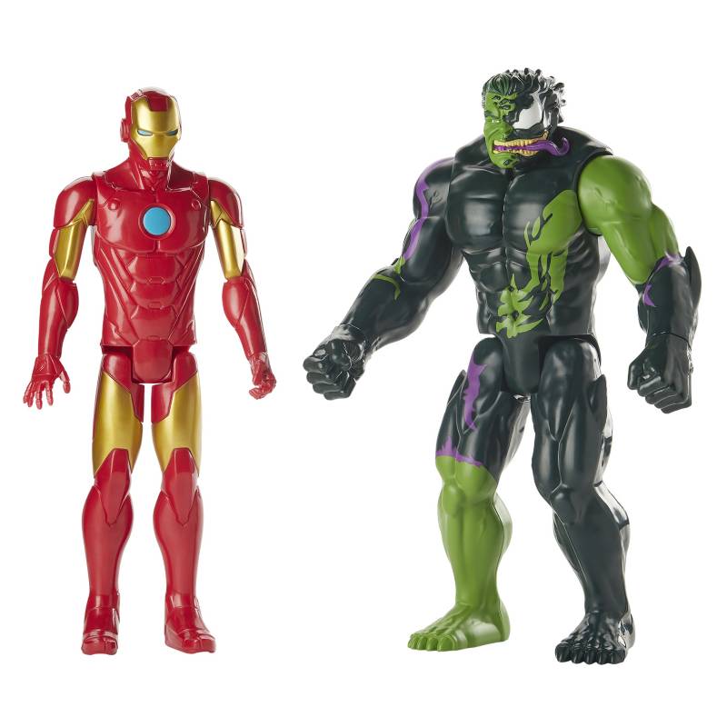 SPIDER-MAN - Set de Muñecos Iron Man Vs. Hulk-Venom Titan Hero
