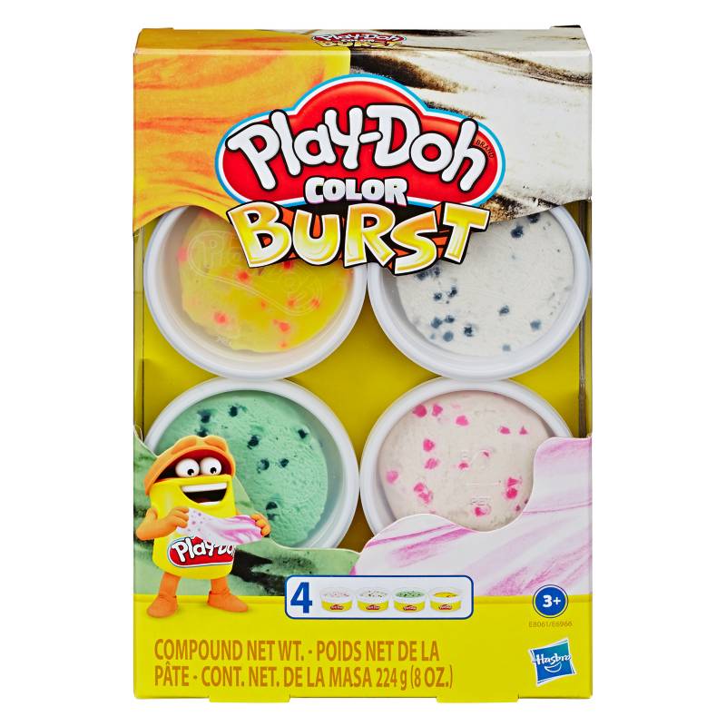 PLAY DOH - 4-Pack Mundo De Texturas Color Burst