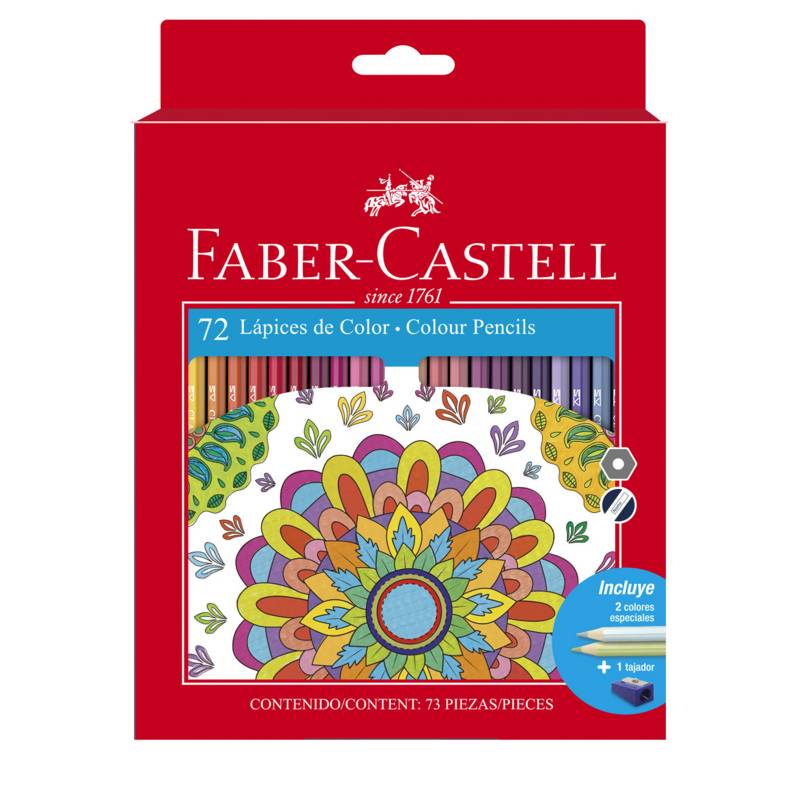 FABER-CASTELL - Ecolápices de Color Largo Estuche x 72