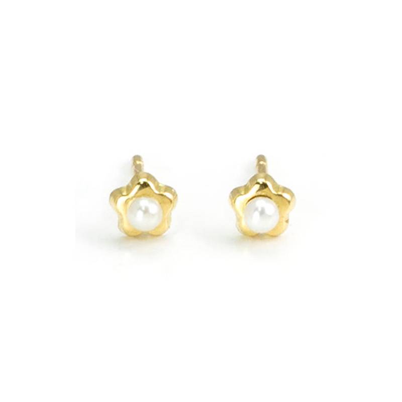 Aretes de Oro 18K Con Perla Cultiva BALIQ