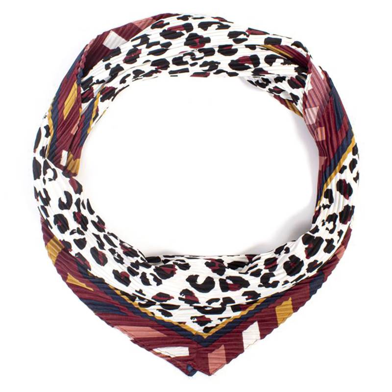 ISADORA - Pañuelo raso plisado animal print