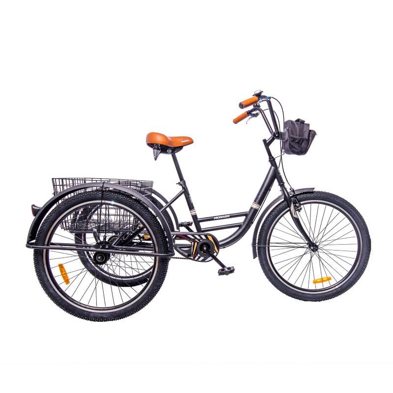 MONARK - Bicicleta Tricicargo Crosstown Aro 26 Negro Monark