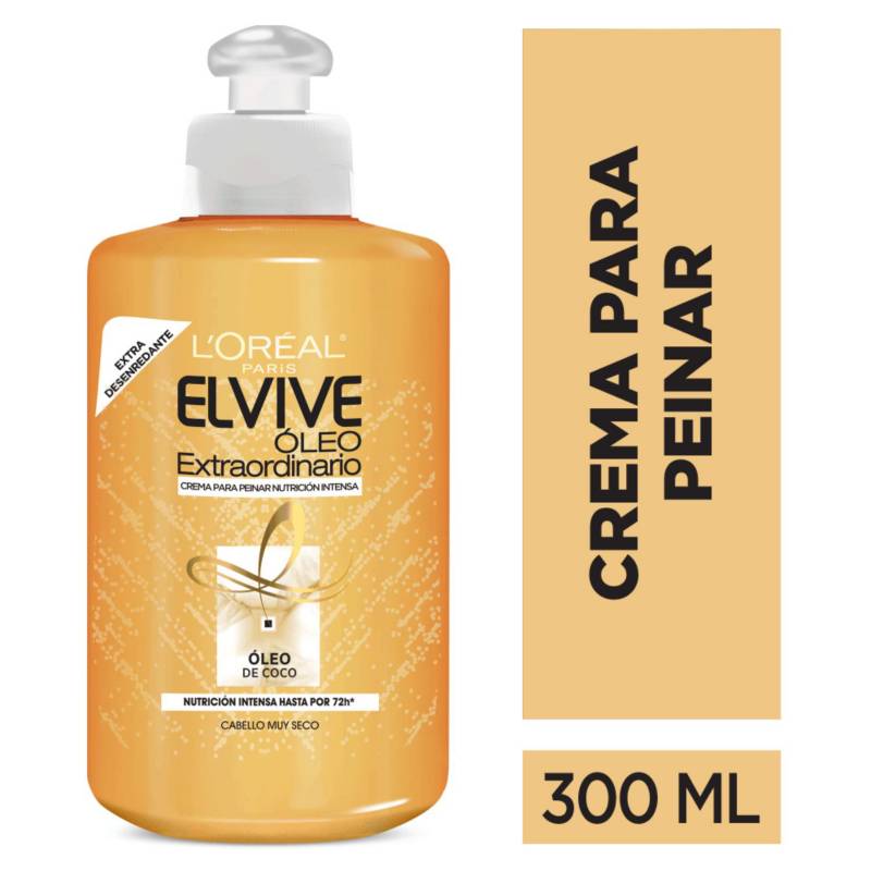 ELVIVE - Crema para Peinar Óleo Coco Cabello Muy Seco 300 ml 