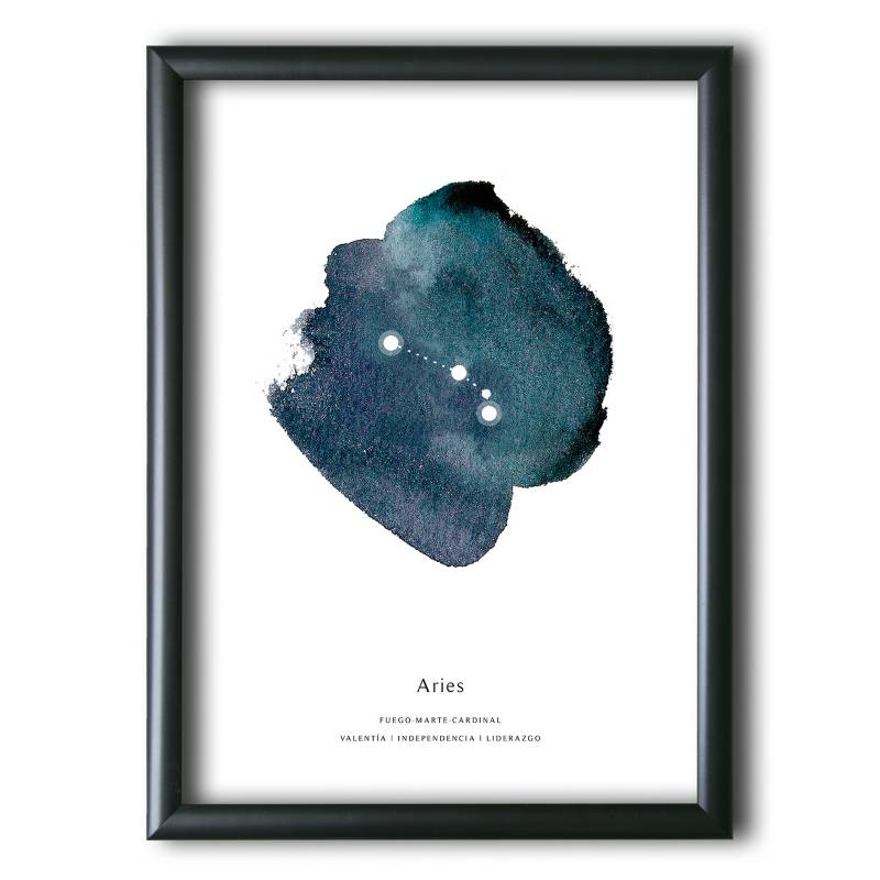 GENERICO - Aries Constelación Acuarela 30x40 cm