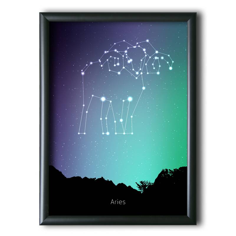 AQUELLAS ESTRELLAS - Aries Constelación Night Sky 30x40 cm