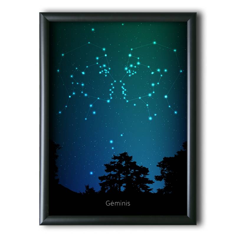 AQUELLAS ESTRELLAS - Géminis Constelación Night Sky 30x40 cm
