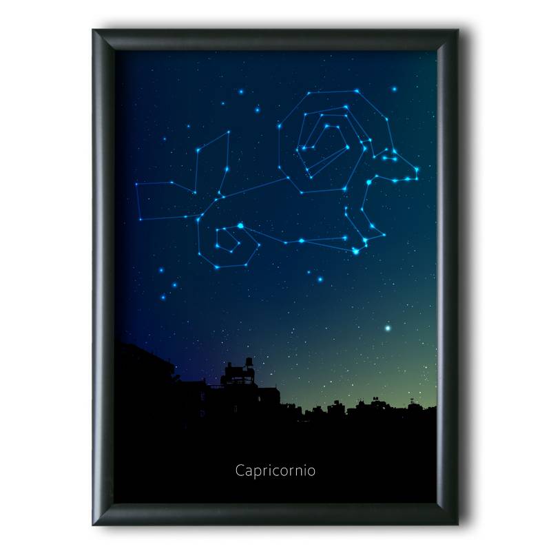 AQUELLAS ESTRELLAS - Capricornio Constelación Night Sky 30x40 cm