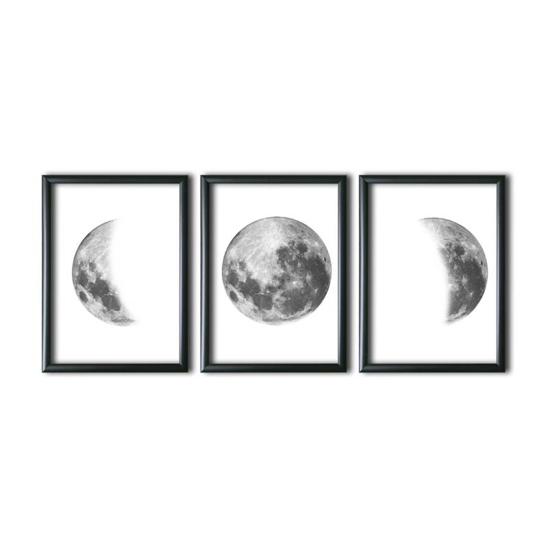 AQUELLAS ESTRELLAS - Set Cuadros Luna en Movimiento (3 de 30x40 cm c/u)