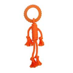 MULTIPET® - Juguete Hombre de Soga +Tpr 30,5 cm - Naranja