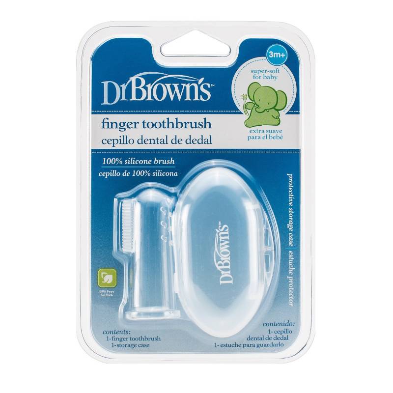 DR BROWN'S - Cepillo de dientes de silicona con estuche