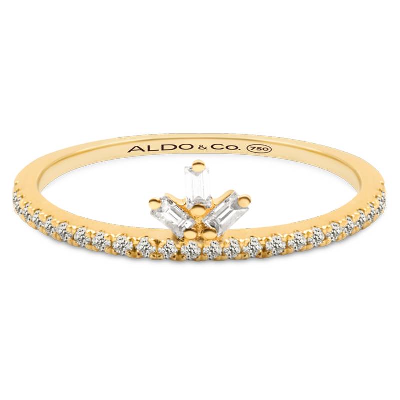 ALDO - Anillo Corona en oro amarillo 18K brillantes 0.19 carats