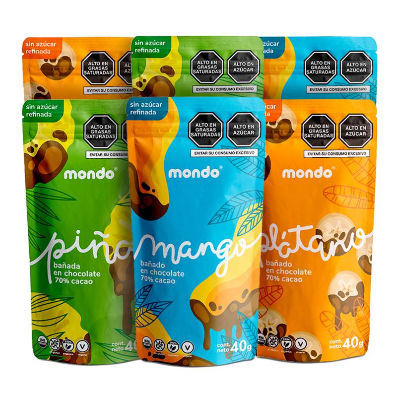 MONDO - Pack Mix Con Chocolate 70%  40G Mondo