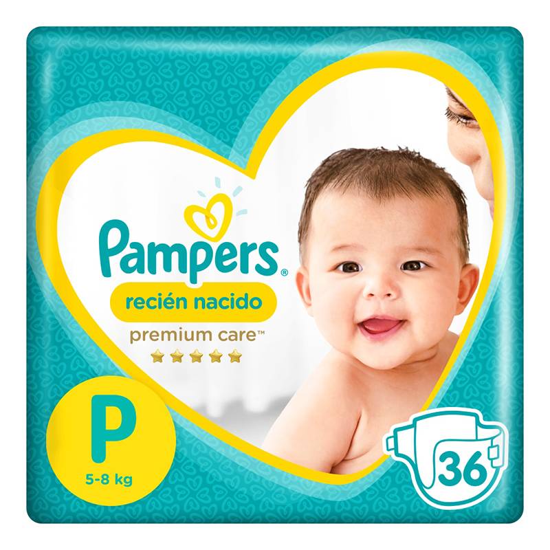 PAMPERS - Pañales Premium Care P x 36