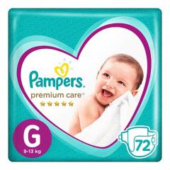 PAMPERS - Pañales Premium Care Megapack G x 72