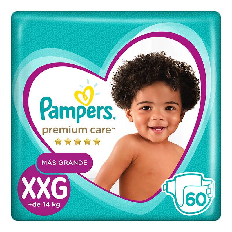 PAMPERS - Pañales Premium Care Megapack XXG x 60