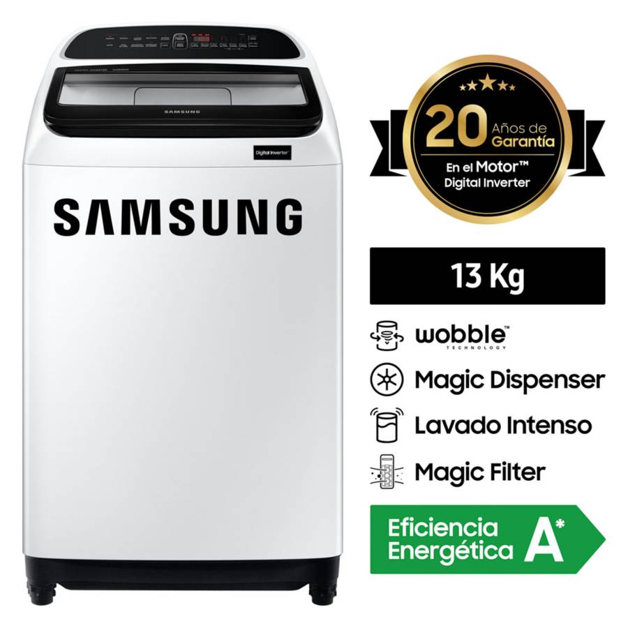 Lavadora LG 18 Kg Smart Inverter con TurboDrum WT18BSB Negro Claro