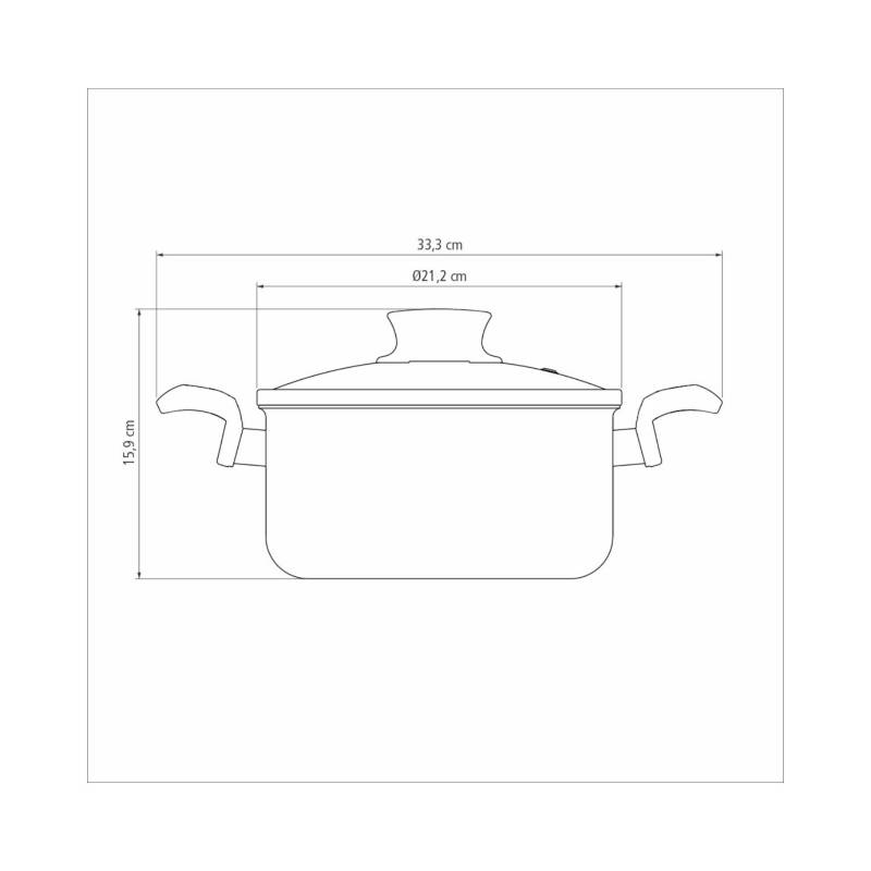 Olla de Teflon con tapa 20cm – Welcome Home Lima