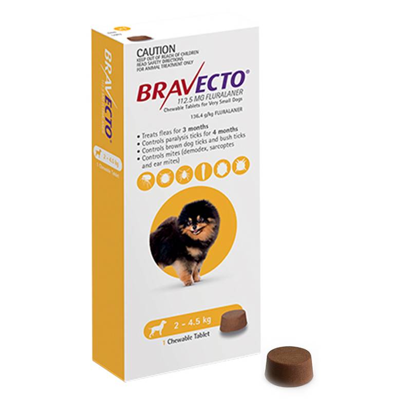 BRAVECTO - Antipulgas para Perros Bravecto 2 - 4.5 kg