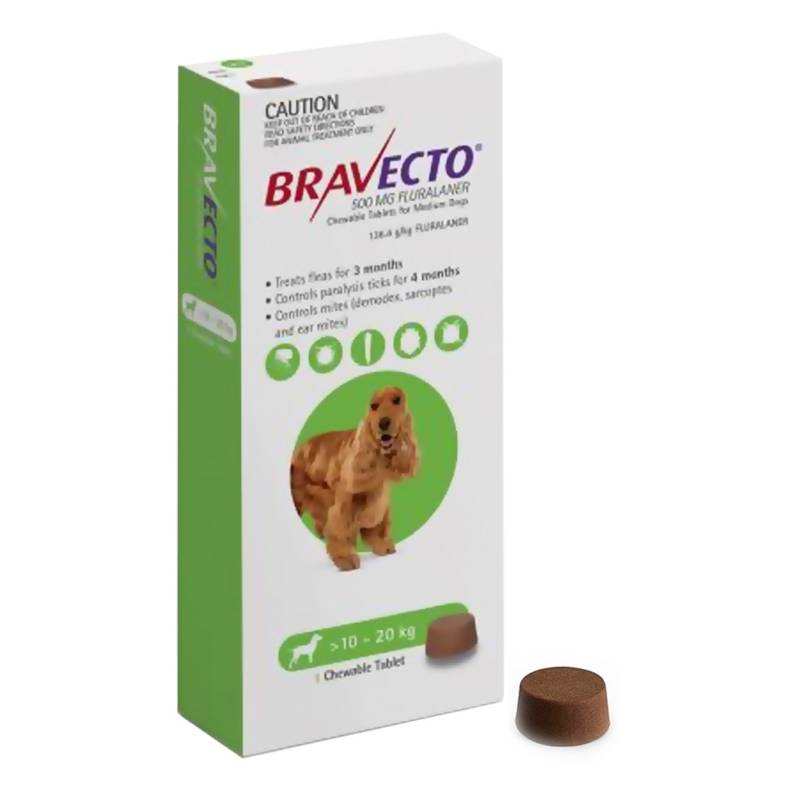 BRAVECTO - Antipulgas para Perros Bravecto 10 - 20 kg