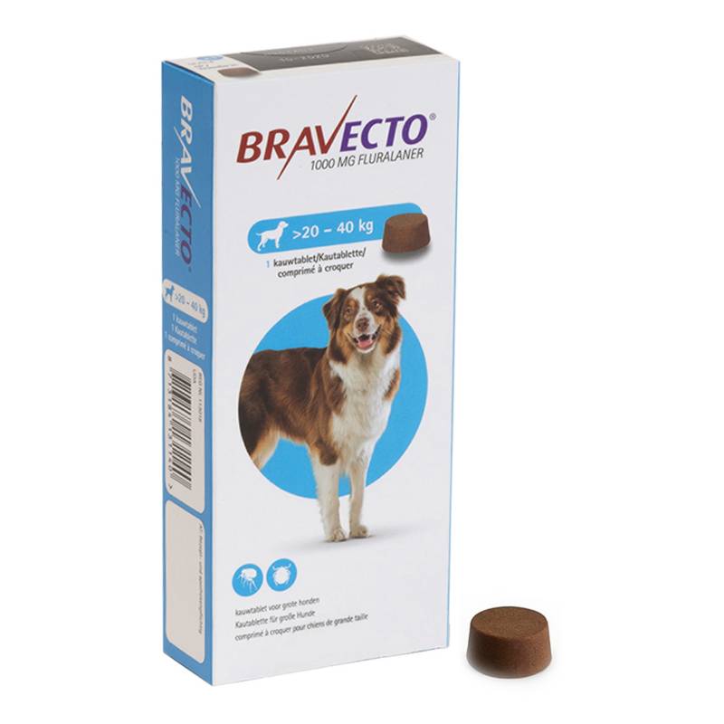 BRAVECTO - Antipulgas para Perros Bravecto 20 - 40 kg