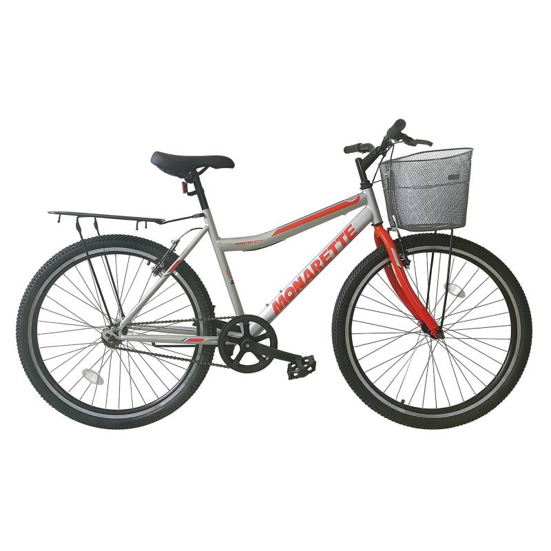 MONARETTE - Bicicleta Master City Aro 26" Gris Rojo