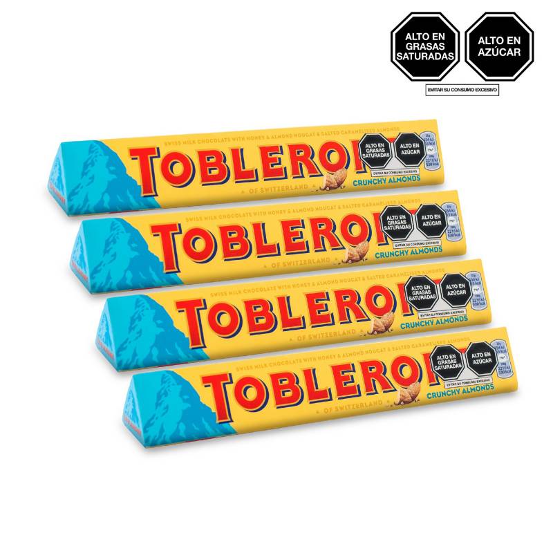 TOBLERONE - Chocolate crunchy almond Toblerone 4x100g