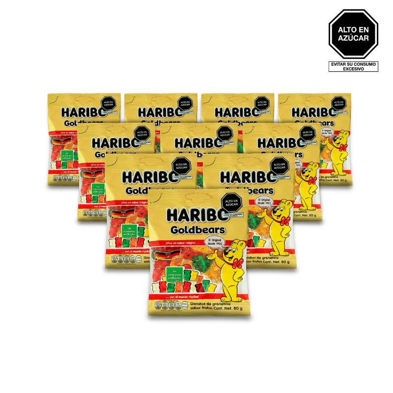 HARIBO - Pack gomitas goldbear 10x80g
