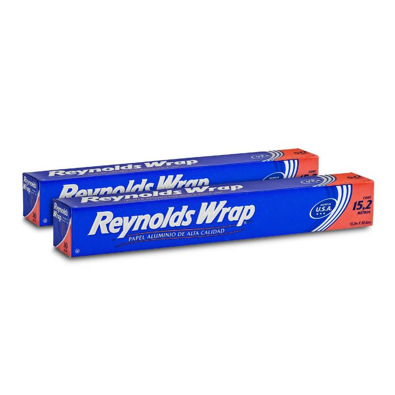 REYNOLDS - Pack papel aluminio 50SF (15.2m x 30.4cm) x 2unid
