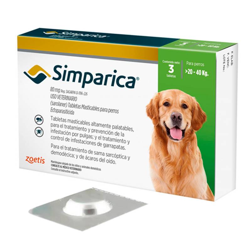 simparica perros 20 a 40 kg