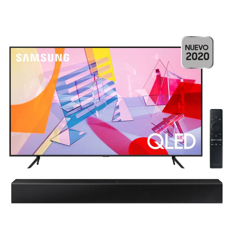 SAMSUNG - Televisor 50" QLED 4K Ultra HD Smart TV F-QN50Q60TA-01 + Soundbar HW-T400/PE