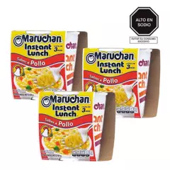 MARUCHAN - Pack x 3 Maruchan Instant Lunch Pollo 64gr