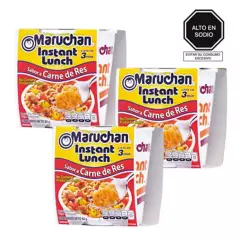 MARUCHAN - Pack x 3 Maruchan Instant Lunch Res 64gr