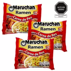 MARUCHAN - Pack x 3 Maruchan Ramen Res 85gr