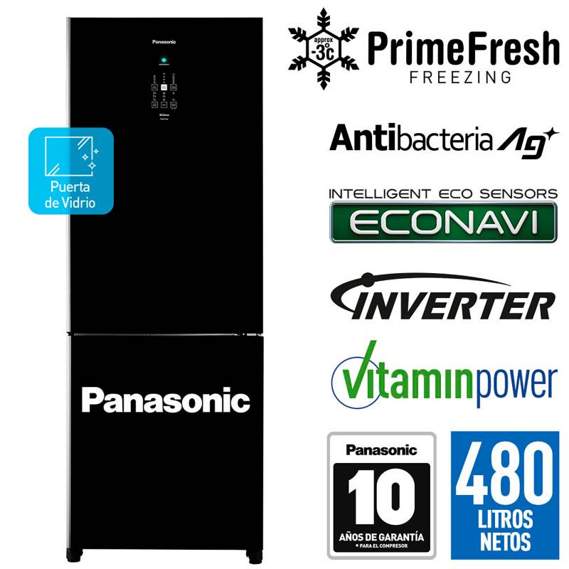 PANASONIC - Refrigeradora Panasonic NR-BB71GVFBD Prime Fresh 480 LT