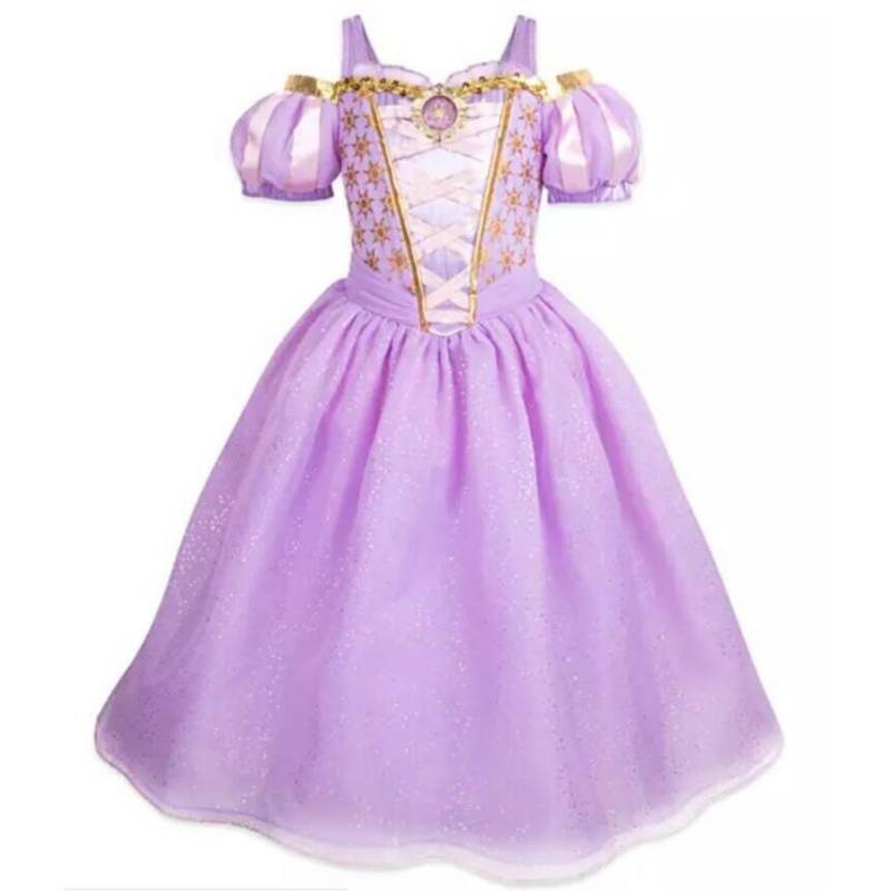 Disney-vestido De Princesa Rapunzel Para Niños, Conjunto De Disfraces  Enredados Para Fiesta De Cumpleaños, Carnaval Y Halloween, Ropa De Fantasía  Para 