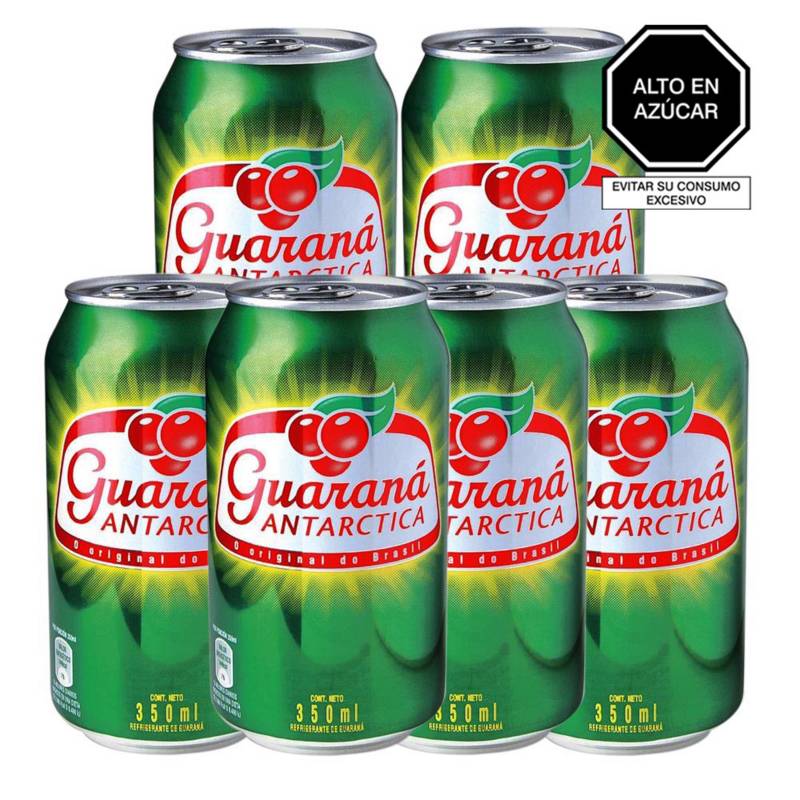 GUARANA - Pack x 6 Guaraná Antarctica Original 350ml