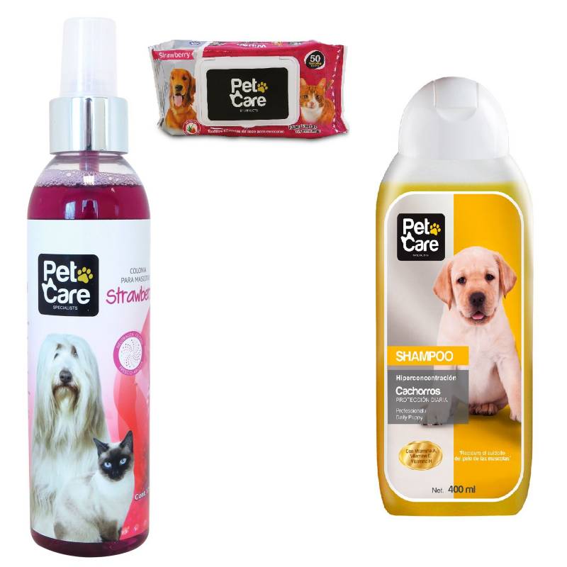 PET CARE - Pack Colonia+Shampoo+ toallitas húmedas
