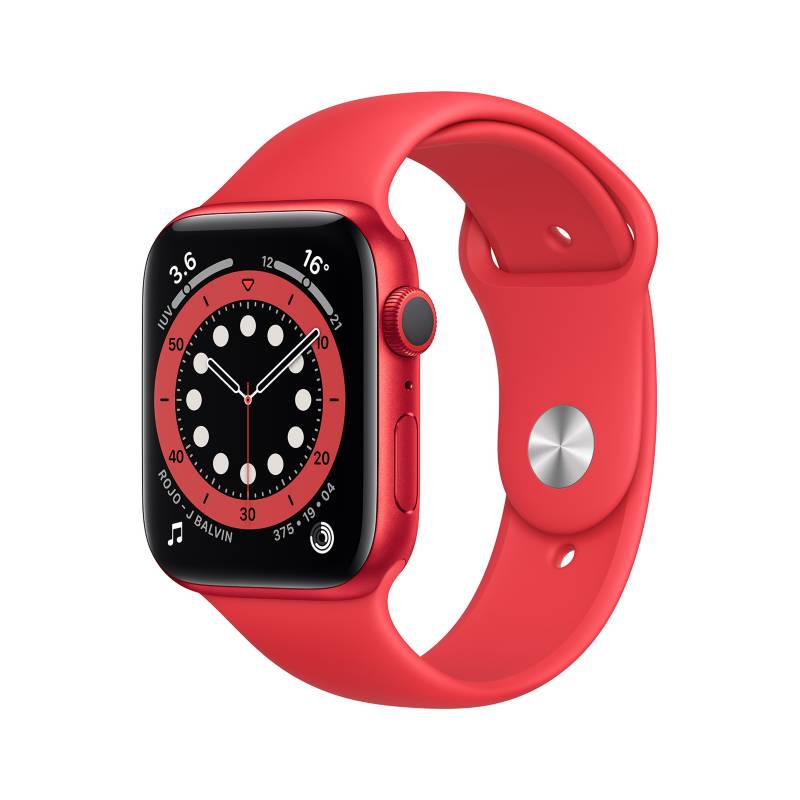 APPLE - Apple Watch Series 6 GPS, 44mm PRODUCT(RED) Aluminium Case with PRODUCT(RED) Sport Band