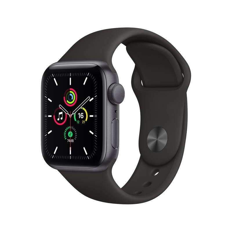 APPLE - Apple Watch SE GPS, 40mm Space Gray Aluminium Case with Black Sport Band